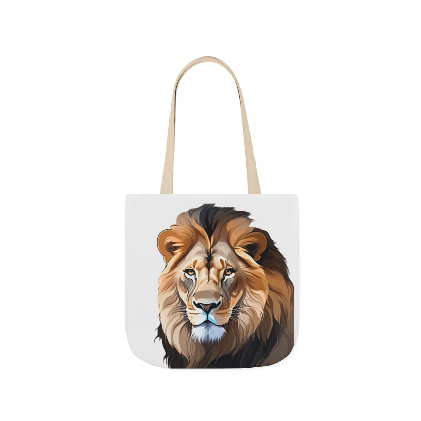 Lion Head, Canvas Tote Bag, 5-Color Straps