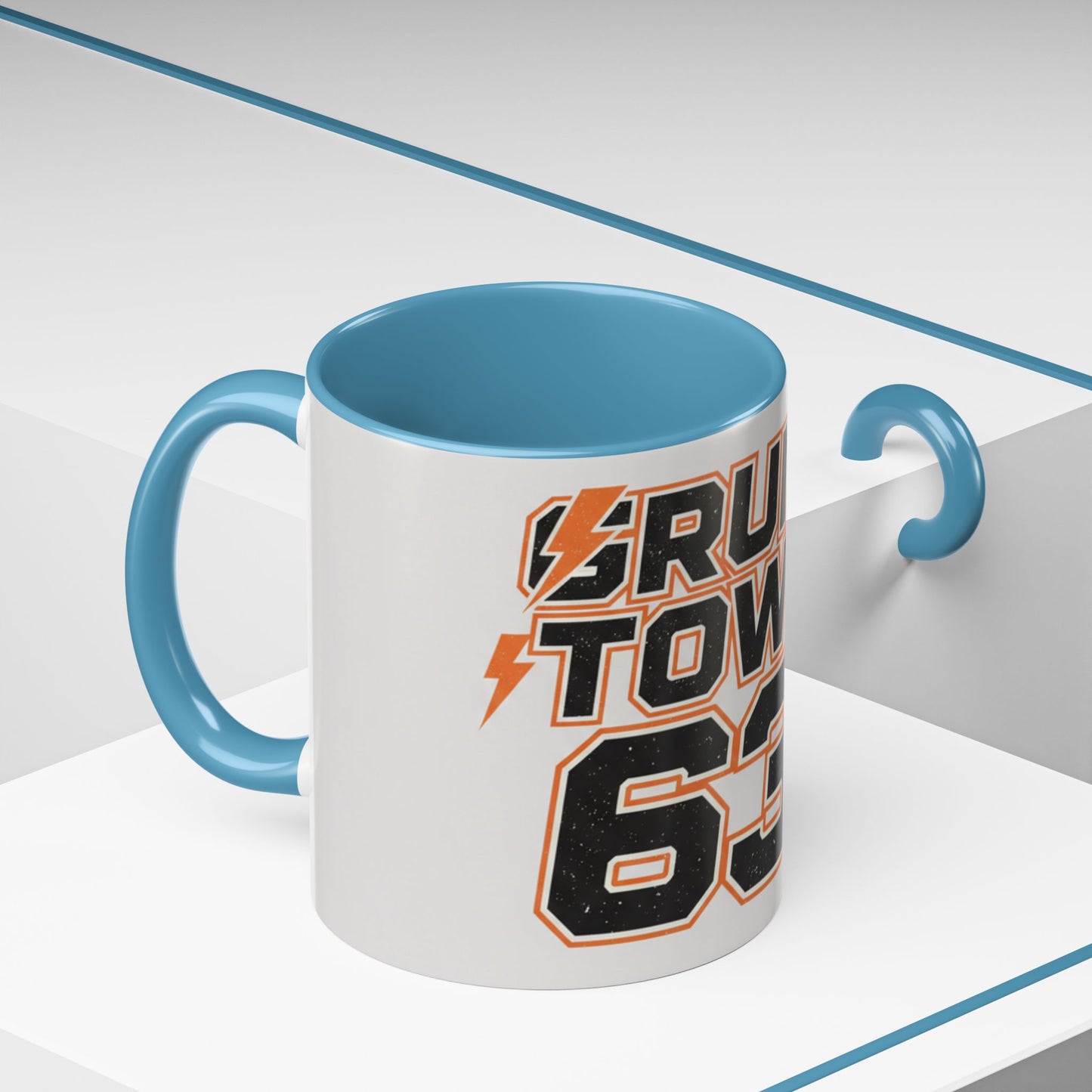 Accent Coffee Mug — 'Crump Town 63' Retro Racing Logo Coffee Mug (11/15oz)