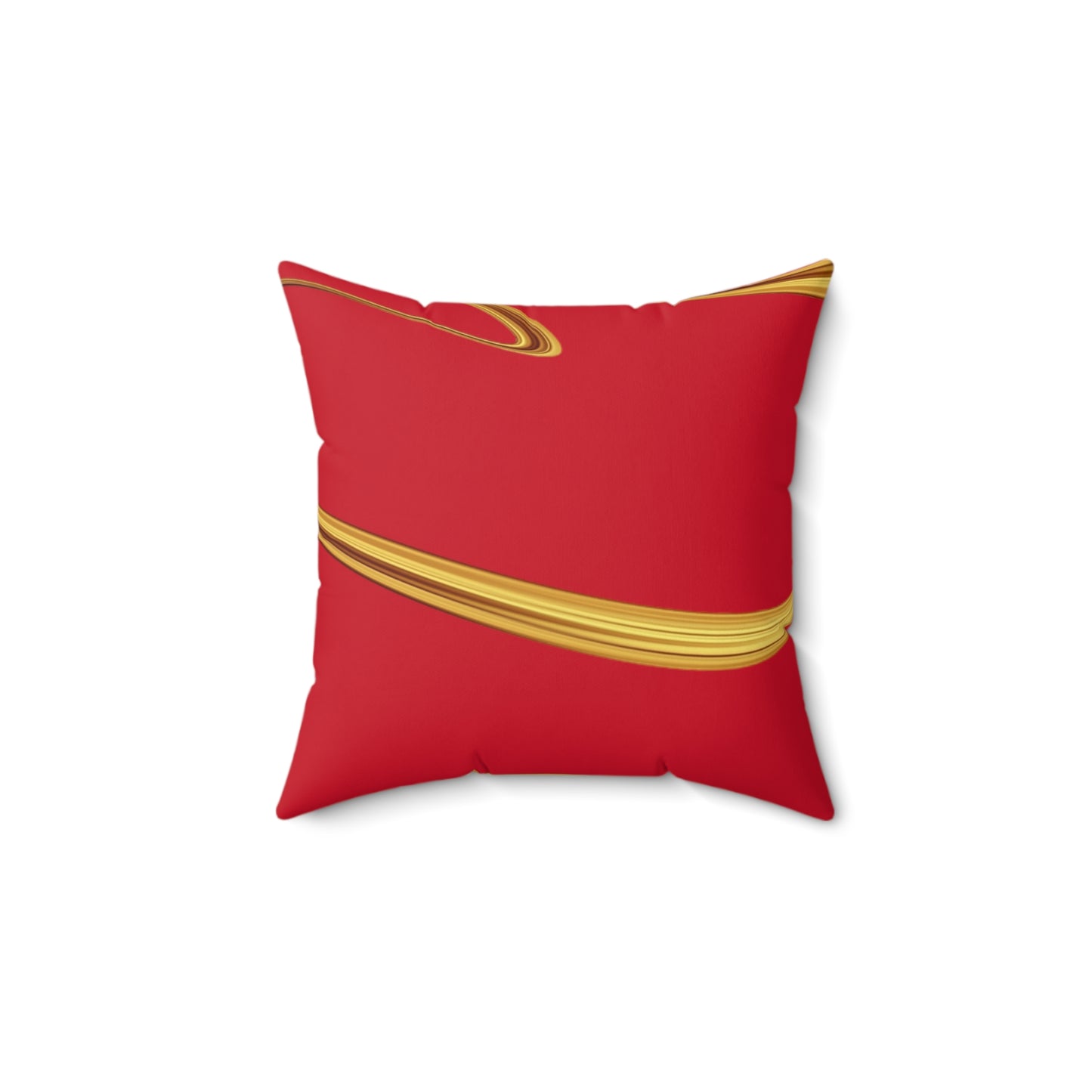 Macaroon/ Gold Spun, Polyester Square Pillow