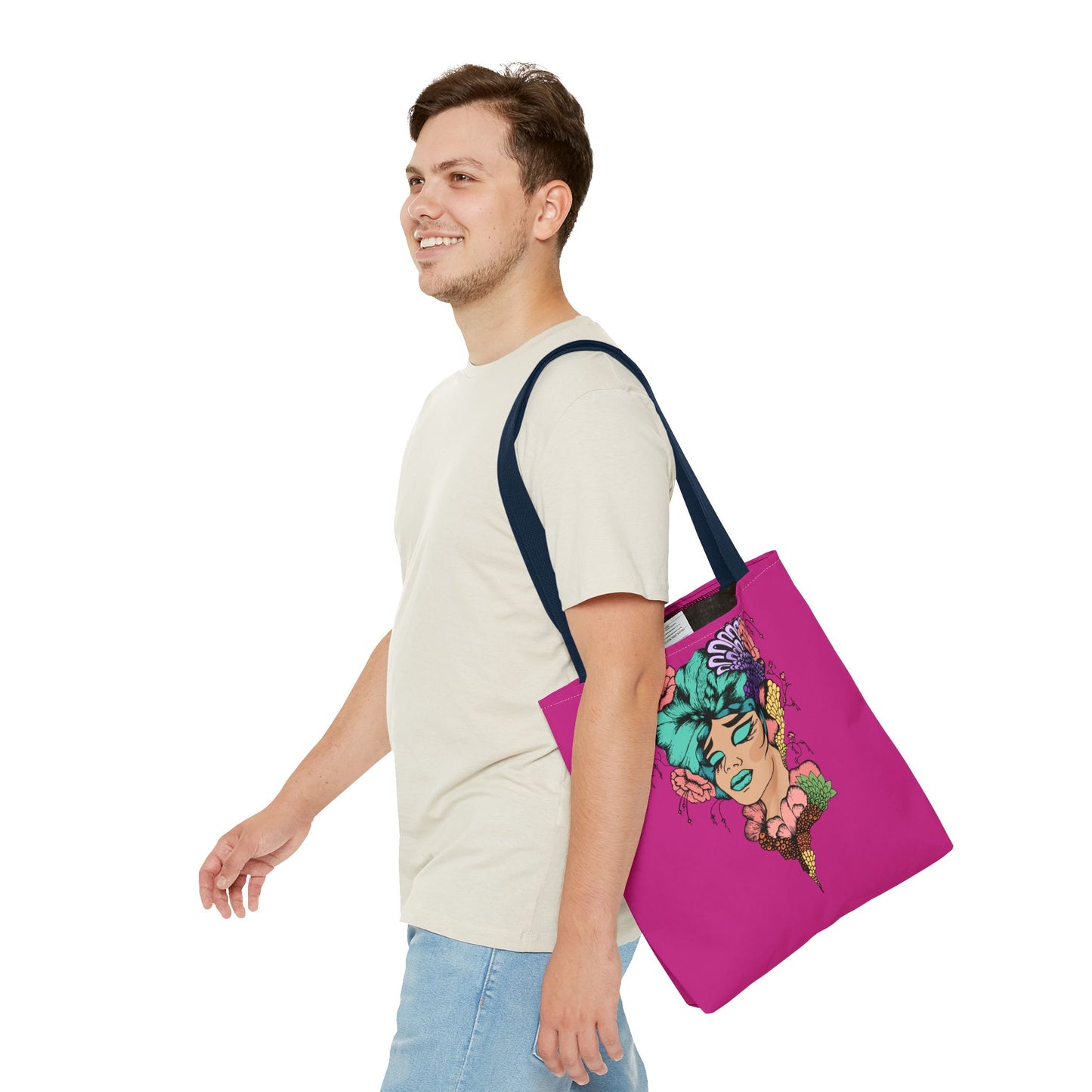 Fruitful Face, (Hot Pink)Tote Bag (AOP)