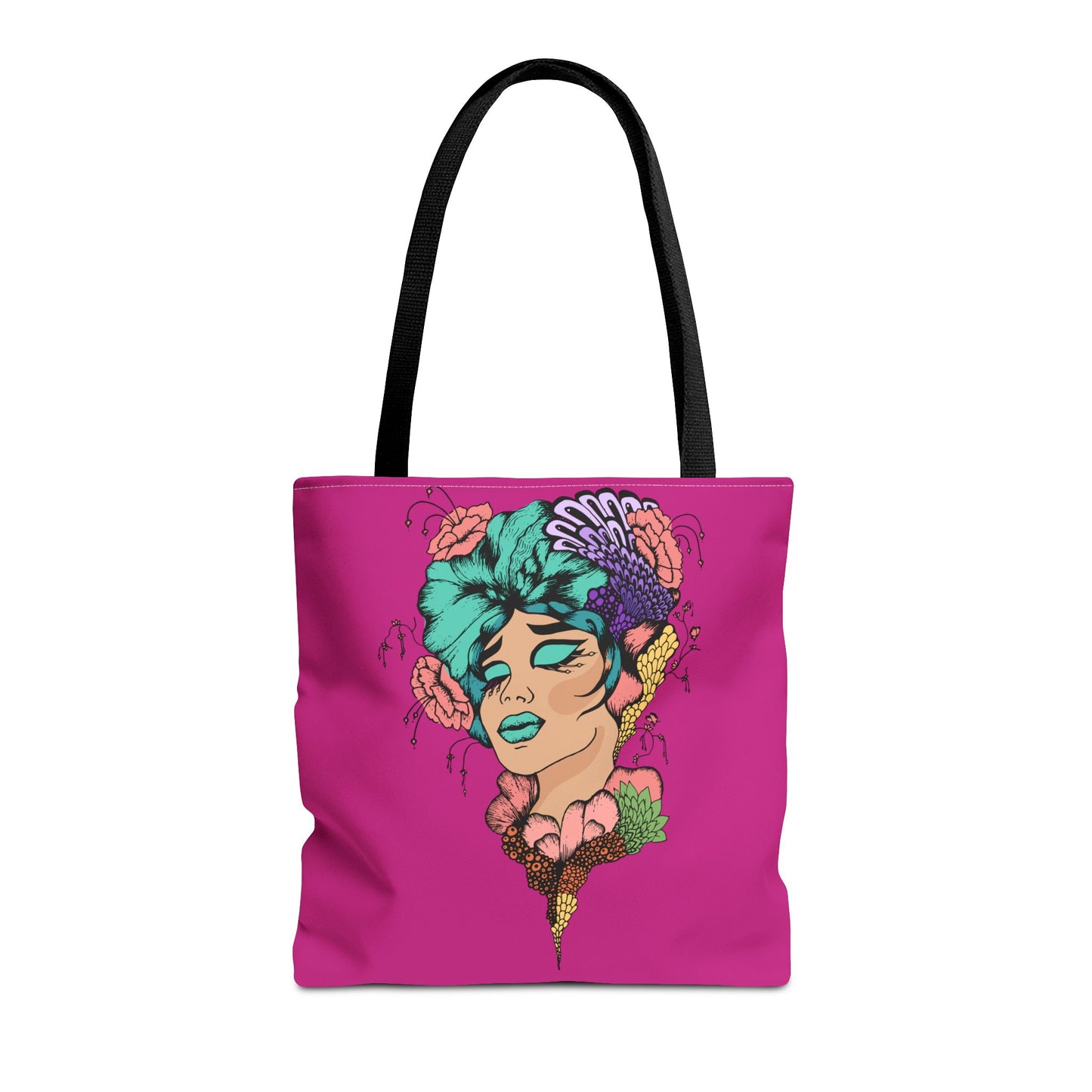 Fruitful Face, (Hot Pink)Tote Bag (AOP)
