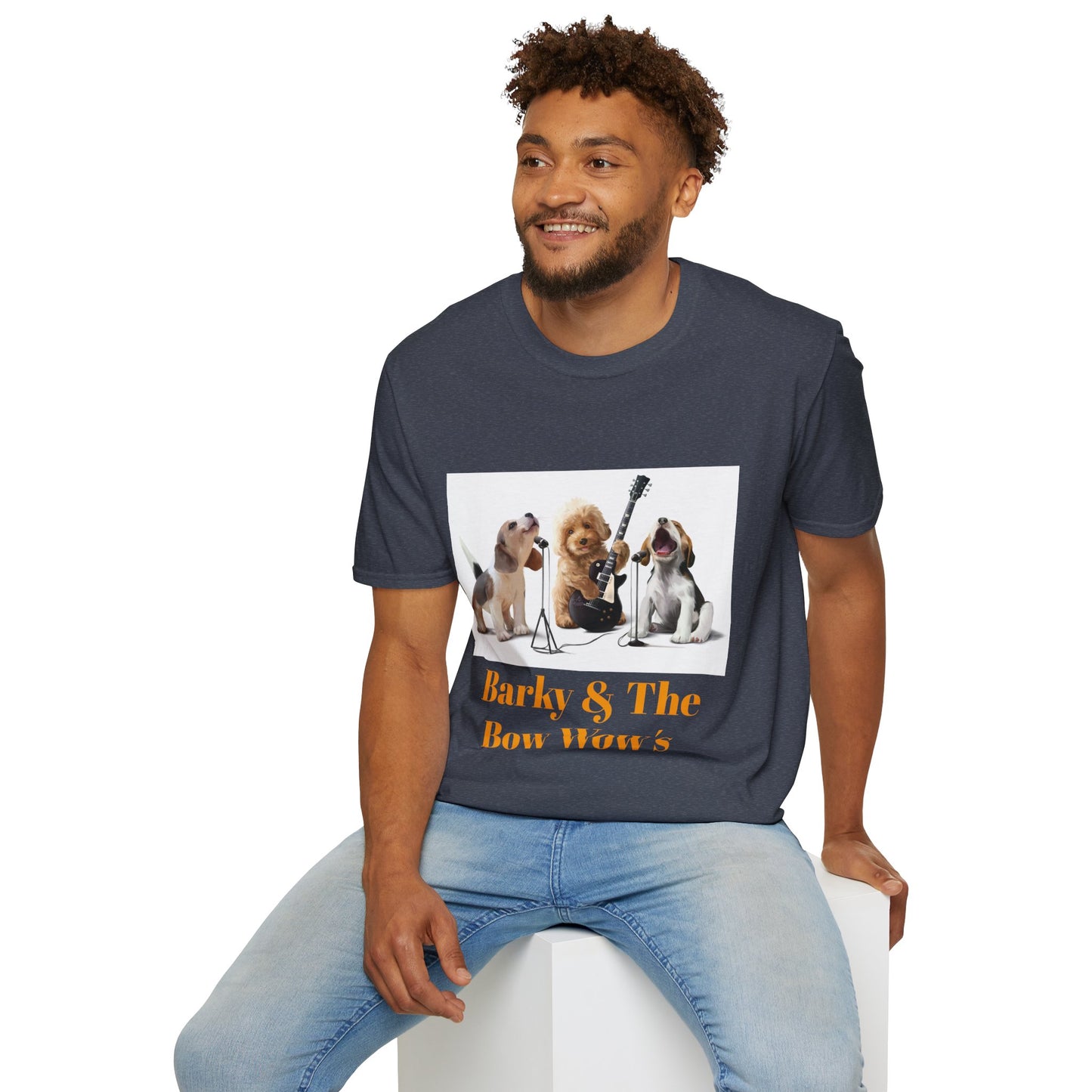 Dog Band T‑Shirt — "Barky & The Bow Wow's" Graphic Tee