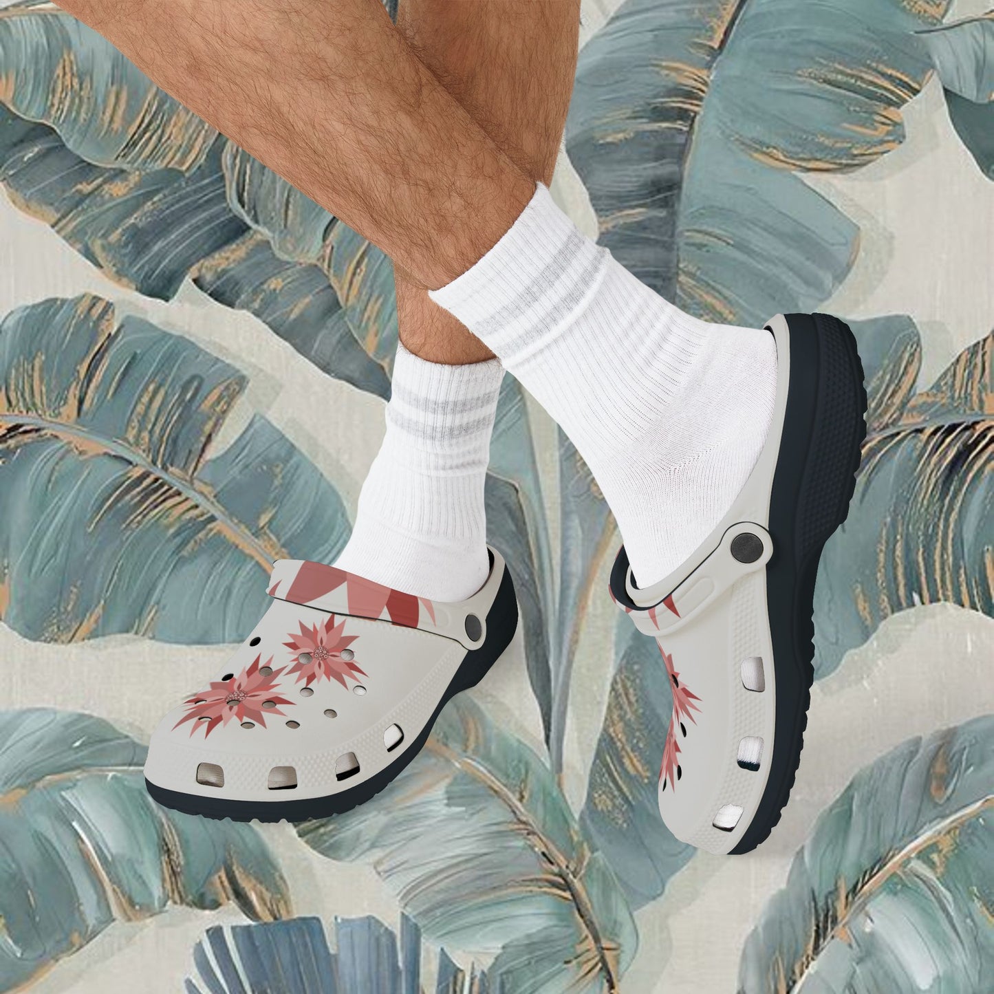 Flower Power, EVA Foam Rubber Shoes (AOP)