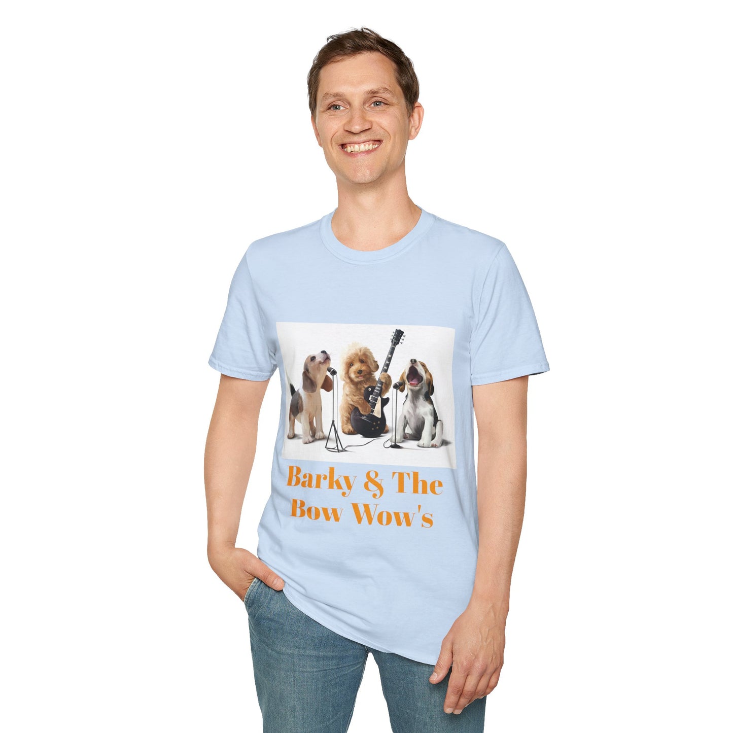 Dog Band T‑Shirt — "Barky & The Bow Wow's" Graphic Tee