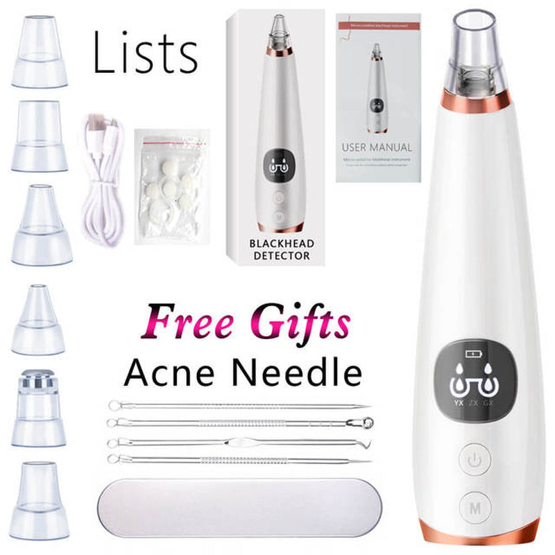 Powerful Blackhead Acne Remover Vacuum Cleaner Black Head Face Skin Care Extractor Pore Nose Lift Suction Facial Removal Massage