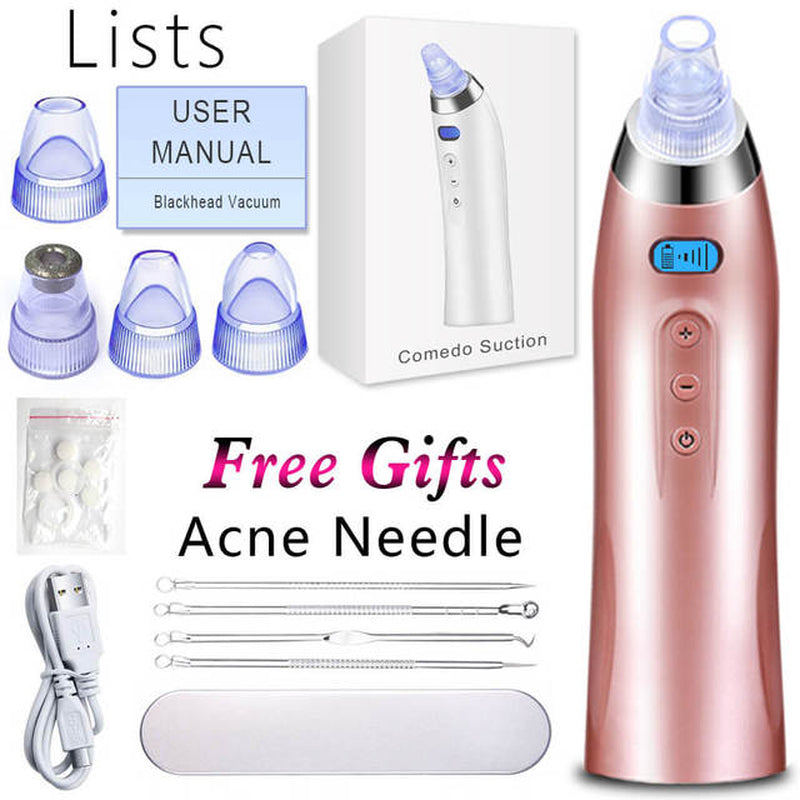 Powerful Blackhead Acne Remover Vacuum Cleaner Black Head Face Skin Care Extractor Pore Nose Lift Suction Facial Removal Massage