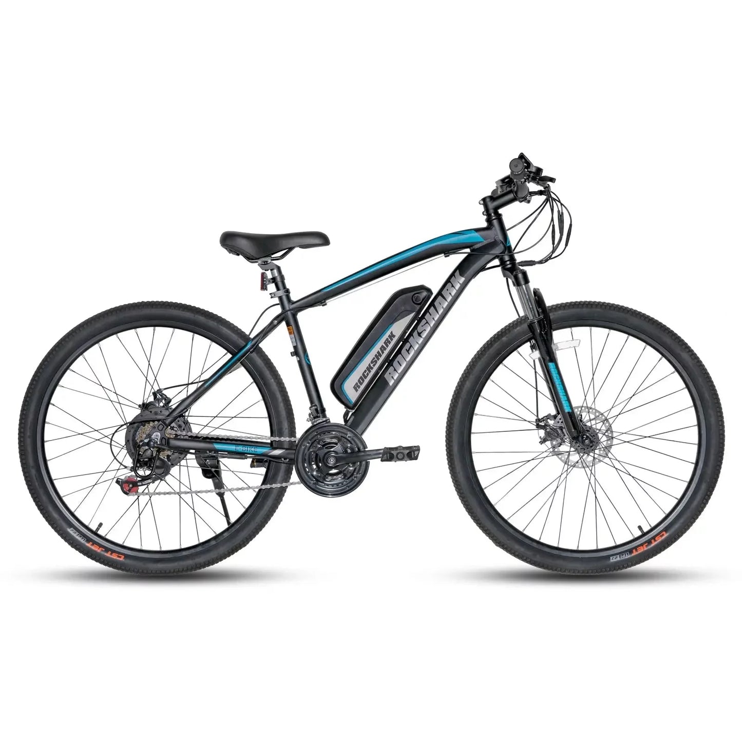 Rockshark Electric Bike Electric Mountain Bike Aluminum 26/27.5 Inch 350W 20MPH Adults E-Bike Shimano 21 Speed Disc Brake Suspension Fork with 36V 10.4Ah Removable Battery