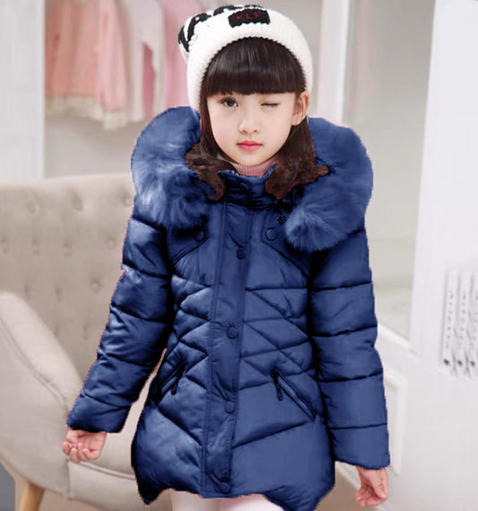 Miss Bei Girls' Puffer down Coat Winter Jacket Parka down Coat Overcoat with Fur Hood