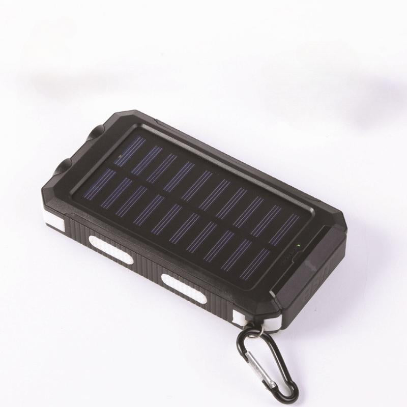 Portable Solar Power Bank, 1 Count 8000Mah Solar Charger with Double Bright LED Flashlight, Multifunction Power Banks for Outdoor Camping