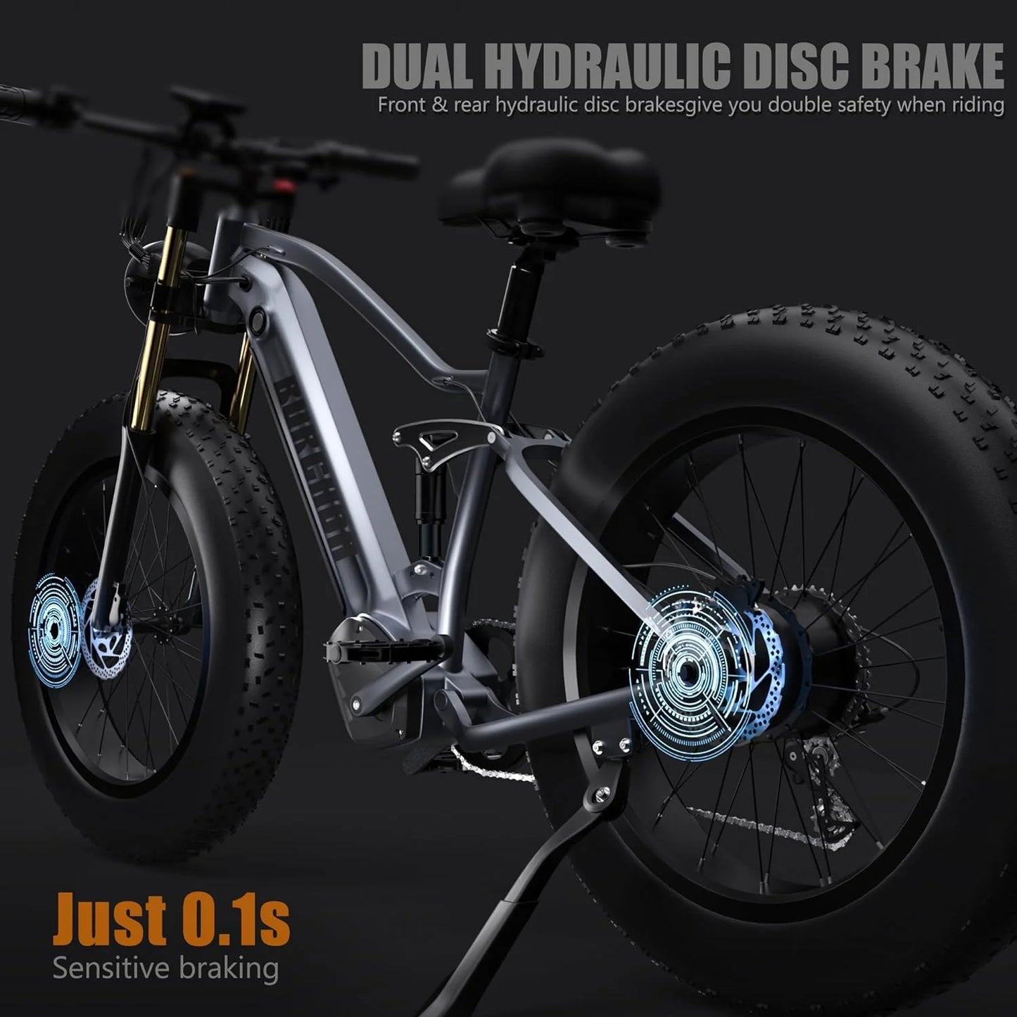 Electric Bike for Adults 1000W, 48V 20AH LG Cells Battery Adult Electric Bicycles, 26" Fat Tire Full Suspension Ebike, 30MPH Snow Mountain E Bike, off Road E-Bike 8 Spee