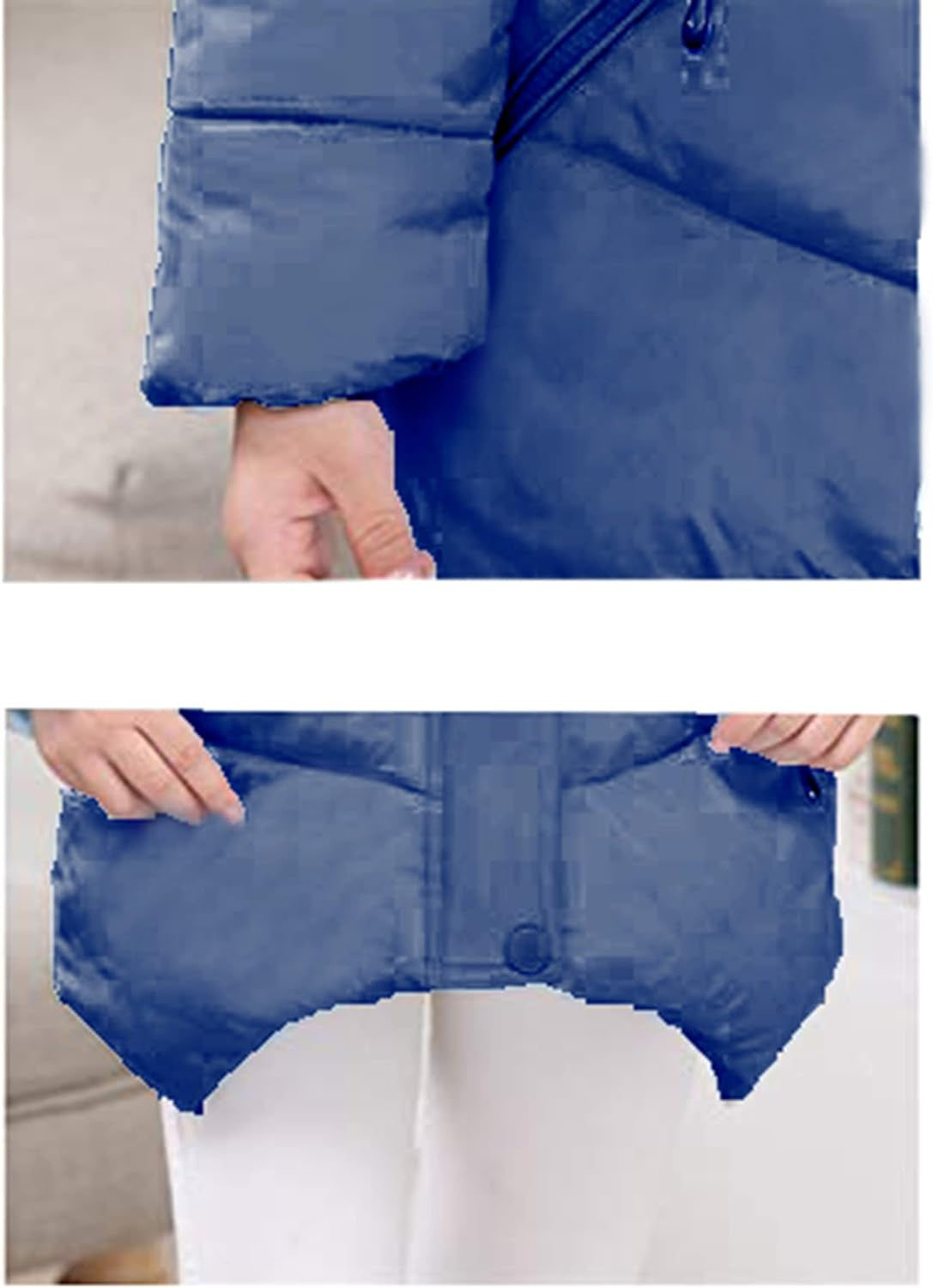 Miss Bei Girls' Puffer down Coat Winter Jacket Parka down Coat Overcoat with Fur Hood