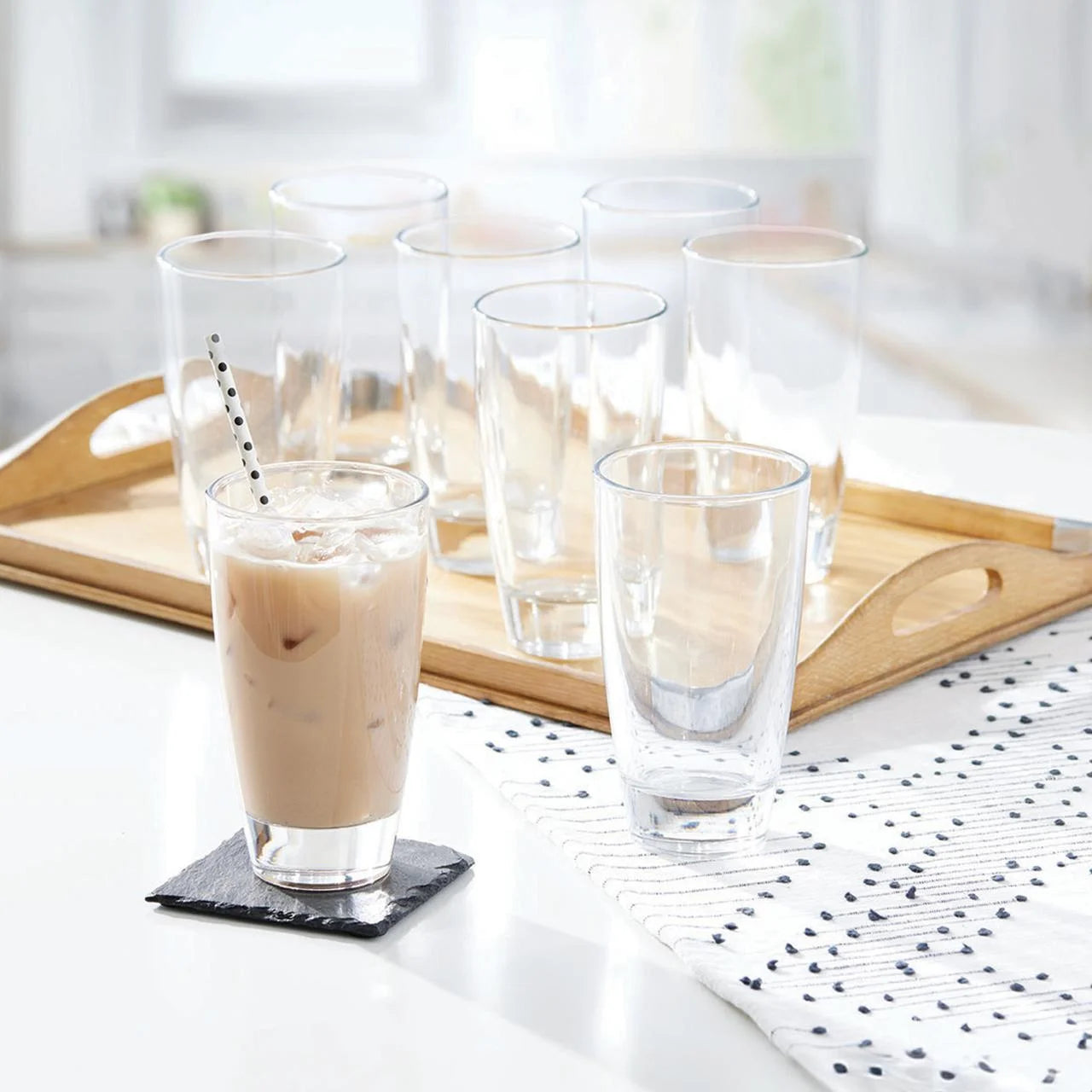 Reeve Drinking Glasses, 17 Oz, Set of 8